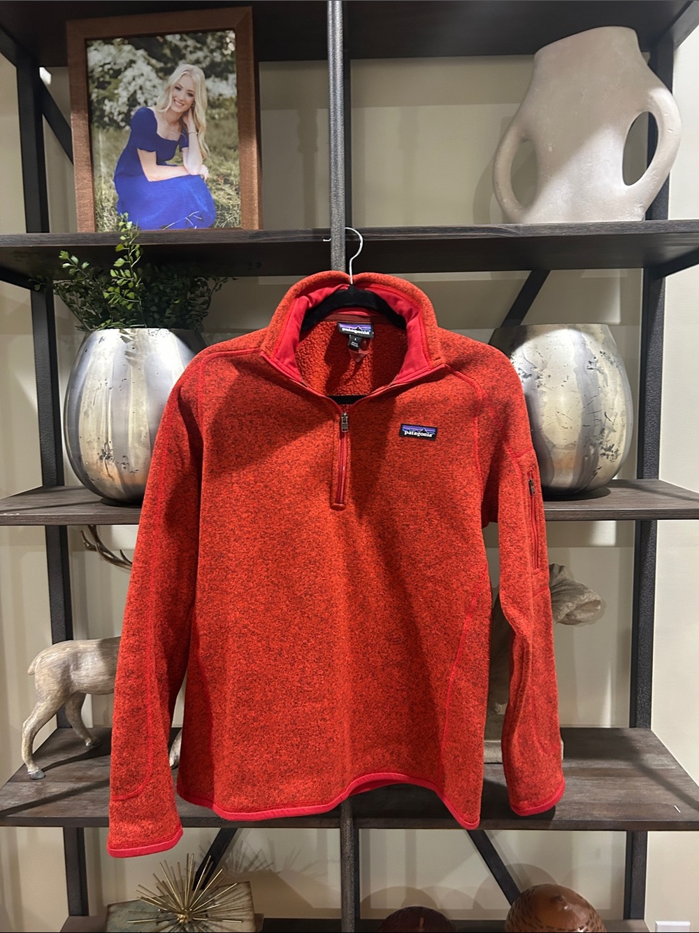 Patagonia Men’s large Red Zip-Front Fleece Pullover